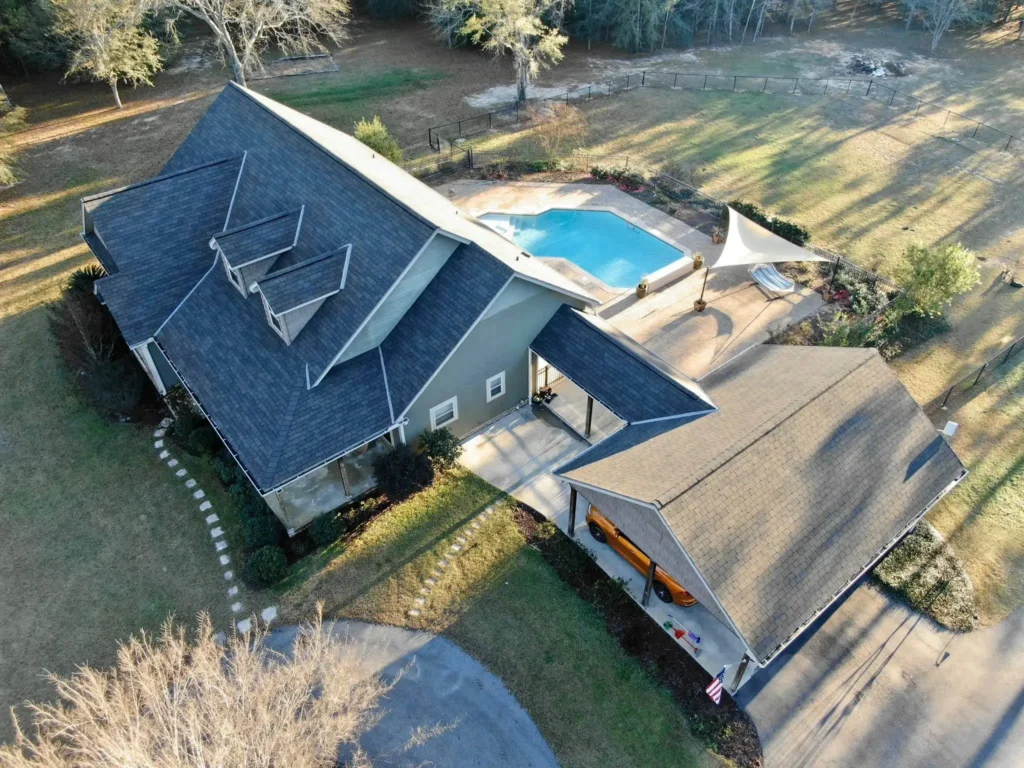 Residential home with a new roof in Pensacola, FL