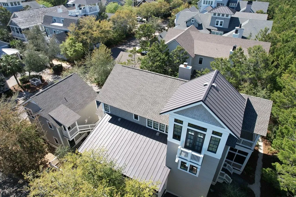 aerial view of a roof in The Villages, FL