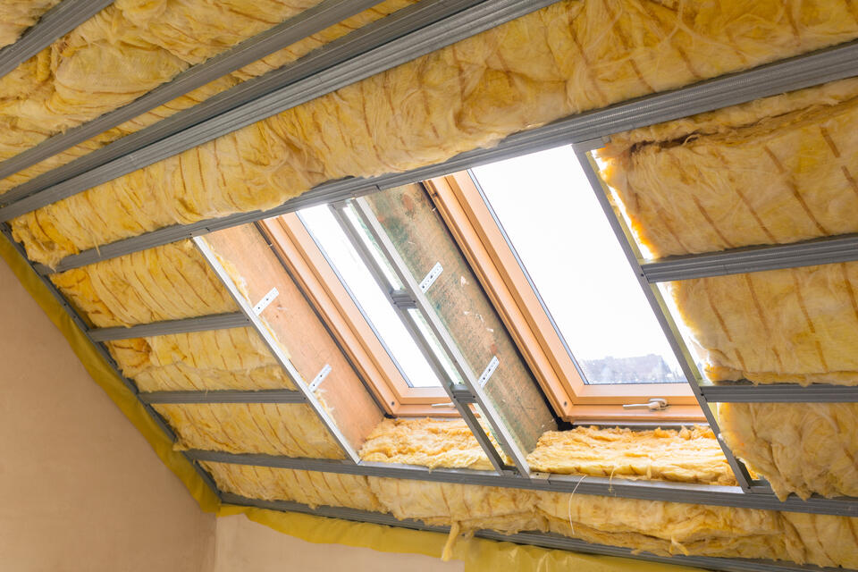 best insulation for attic-insulation in attic wall around skylight