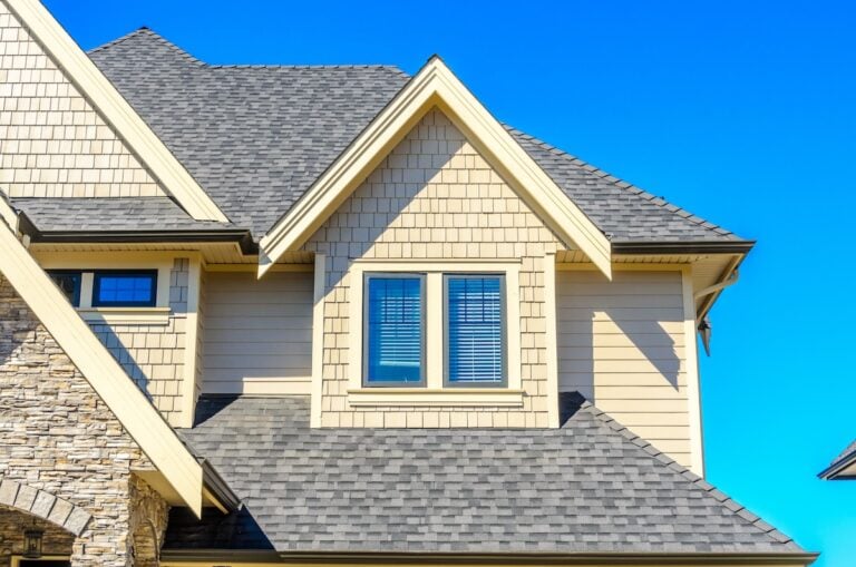 the roof of the house with nice window