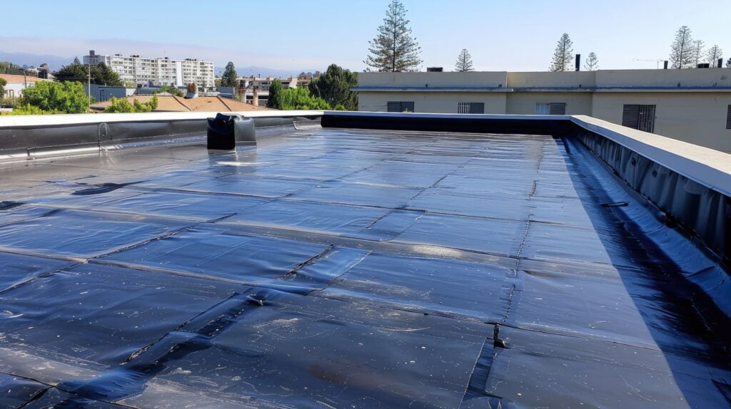 Waterproof coating applied on foundation and rooftop using bitumen mastic and polymer modified bitumen primer with roller brush
