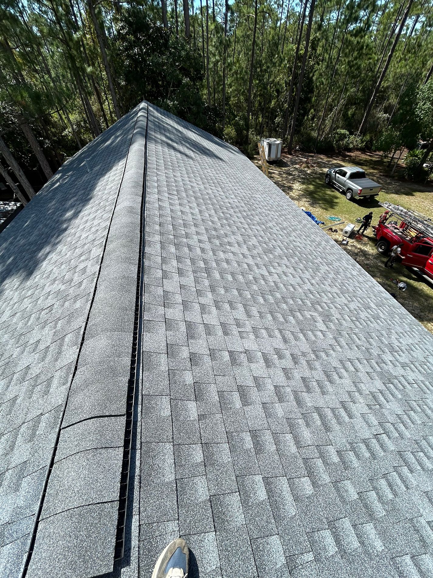 Oyster Gray GAF Timberline HDZ architectural shingle roof installed in Santa Rosa Beach, Florida