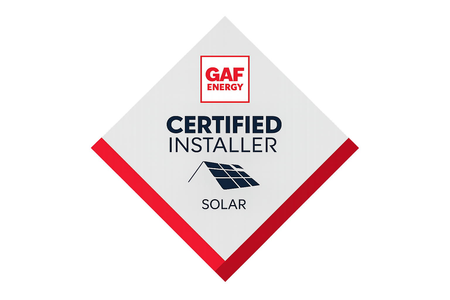 GAF certified solar roofing installer logo
