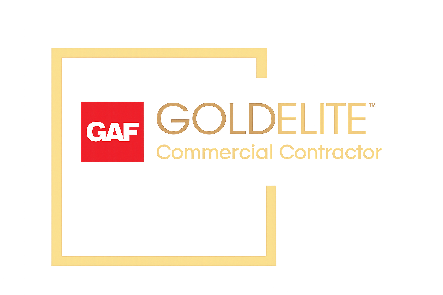 GAF GoldElite commercial roofing contractor certification logo