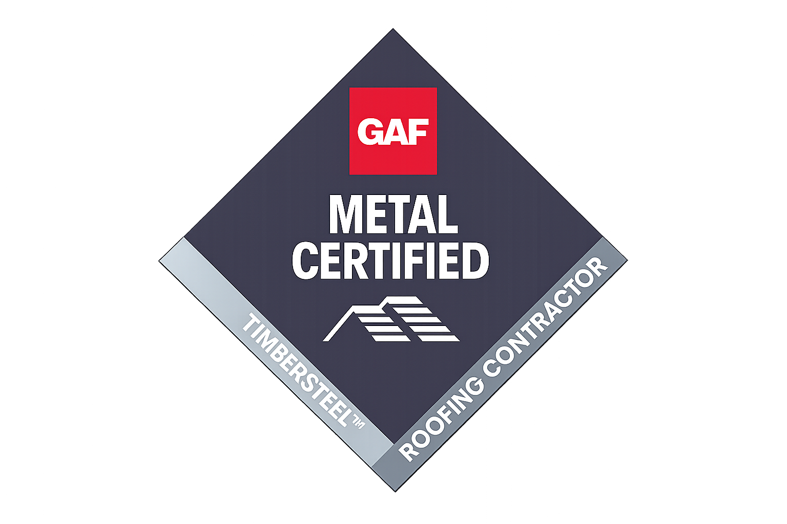 GAF metal roofing certified contractor logo