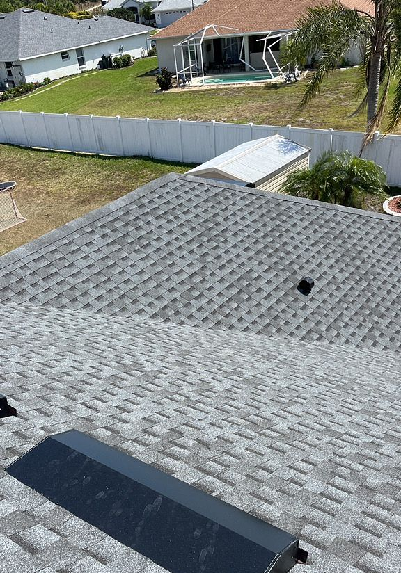 Pewter Gray GAF Timberline HDZ architectural shingle roof installed on a home in Lakeport, Florida