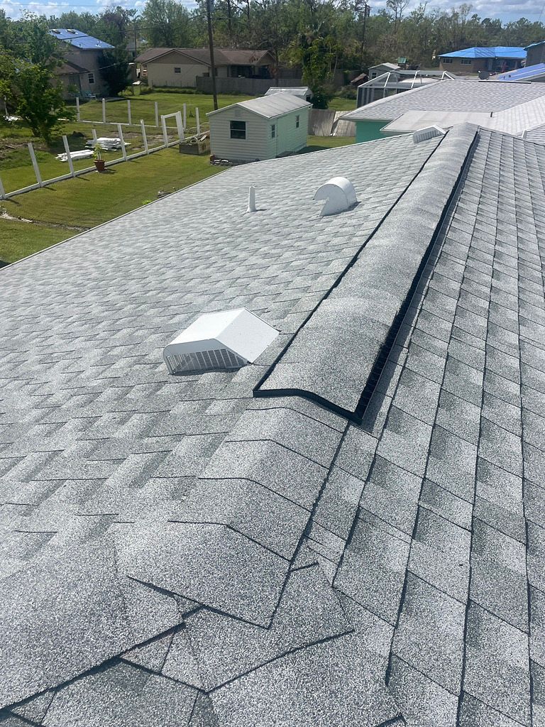 Birchwood GAF Timberline HDZ architectural shingle roof installed on a home in Trenton, Florida