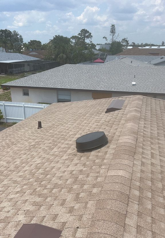 Shakewood GAF Timberline HDZ architectural shingle roof installed on a home in Palm City, Florida