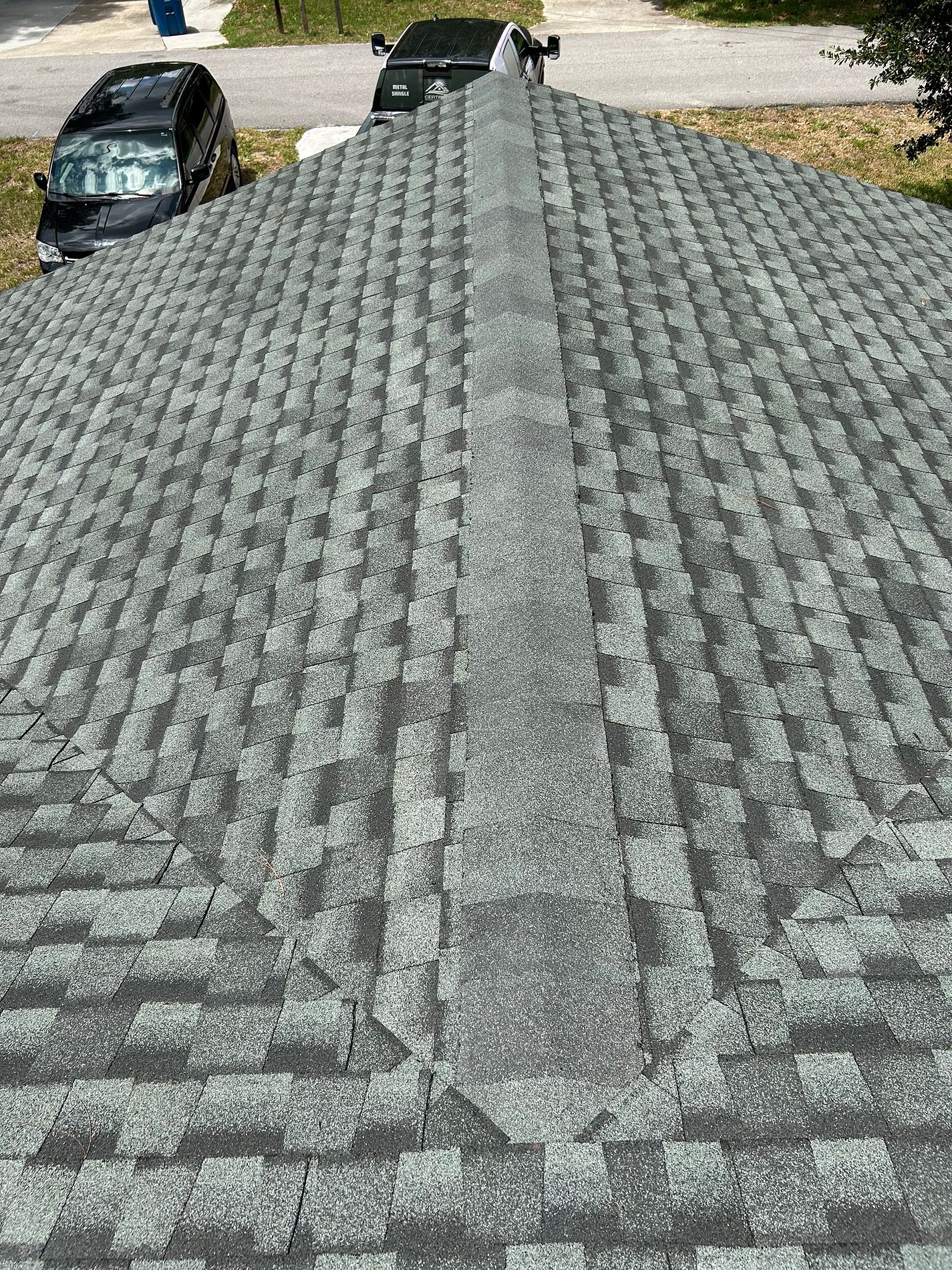 Slate GAF Timberline UHDZ architectural shingle roof installed on a home in Raiford, Florida