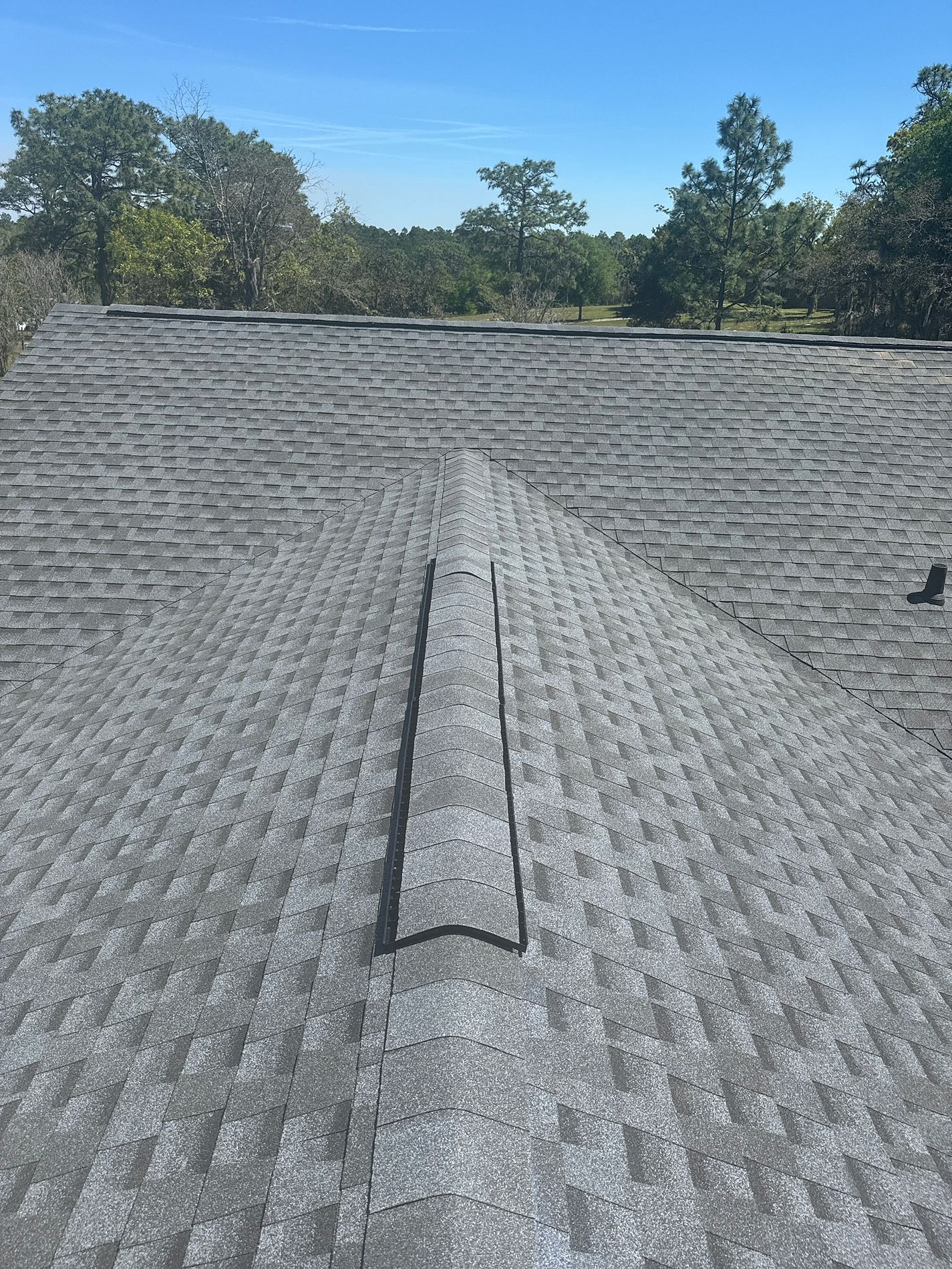 Pewter Gray GAF Timberline HDZ architectural shingle roof installed on a home in The Villages, Florida