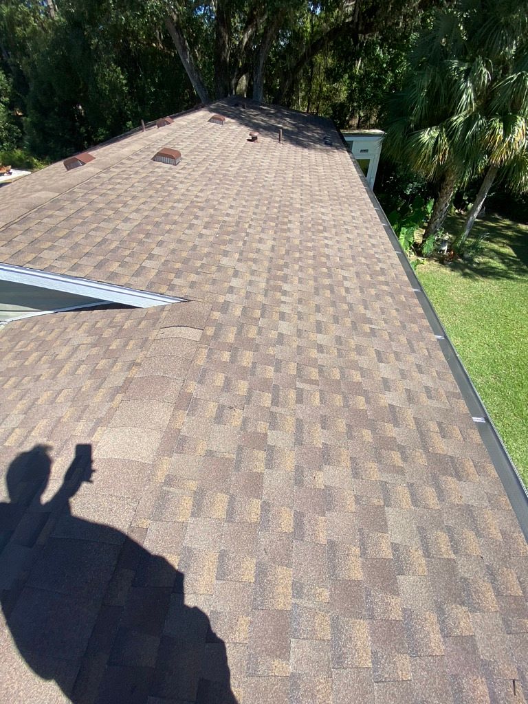 Barkwood GAF Timberline HDZ architectural shingle roof installed on a home in Green Cove Springs, Florida