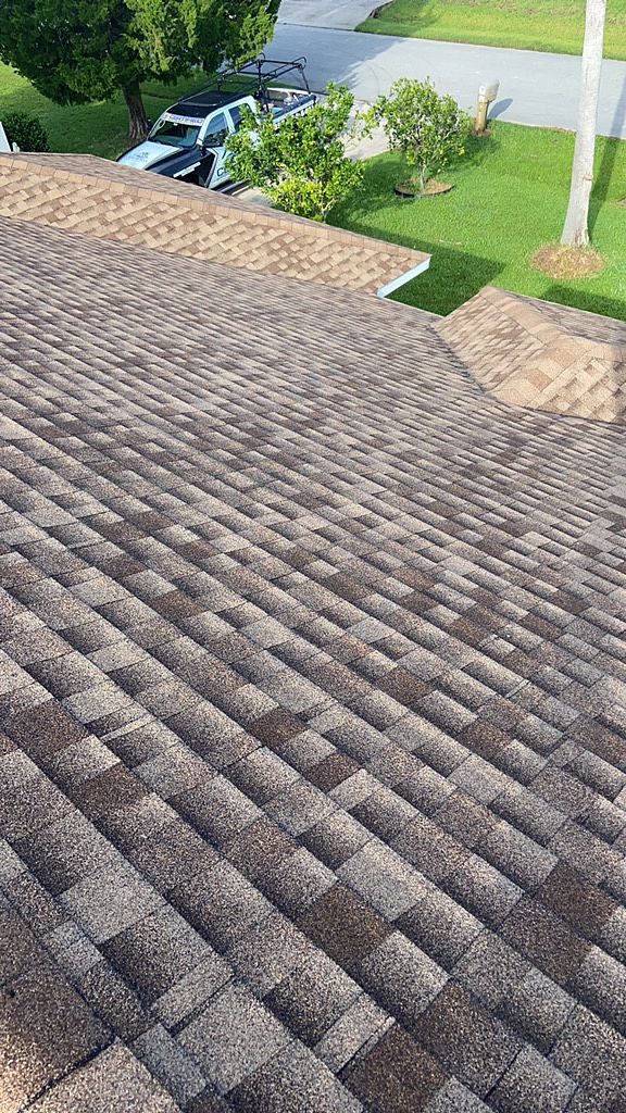 Shakewood GAF Timberline HDZ architectural shingle roof installed on a home in Palm Coast, Florida