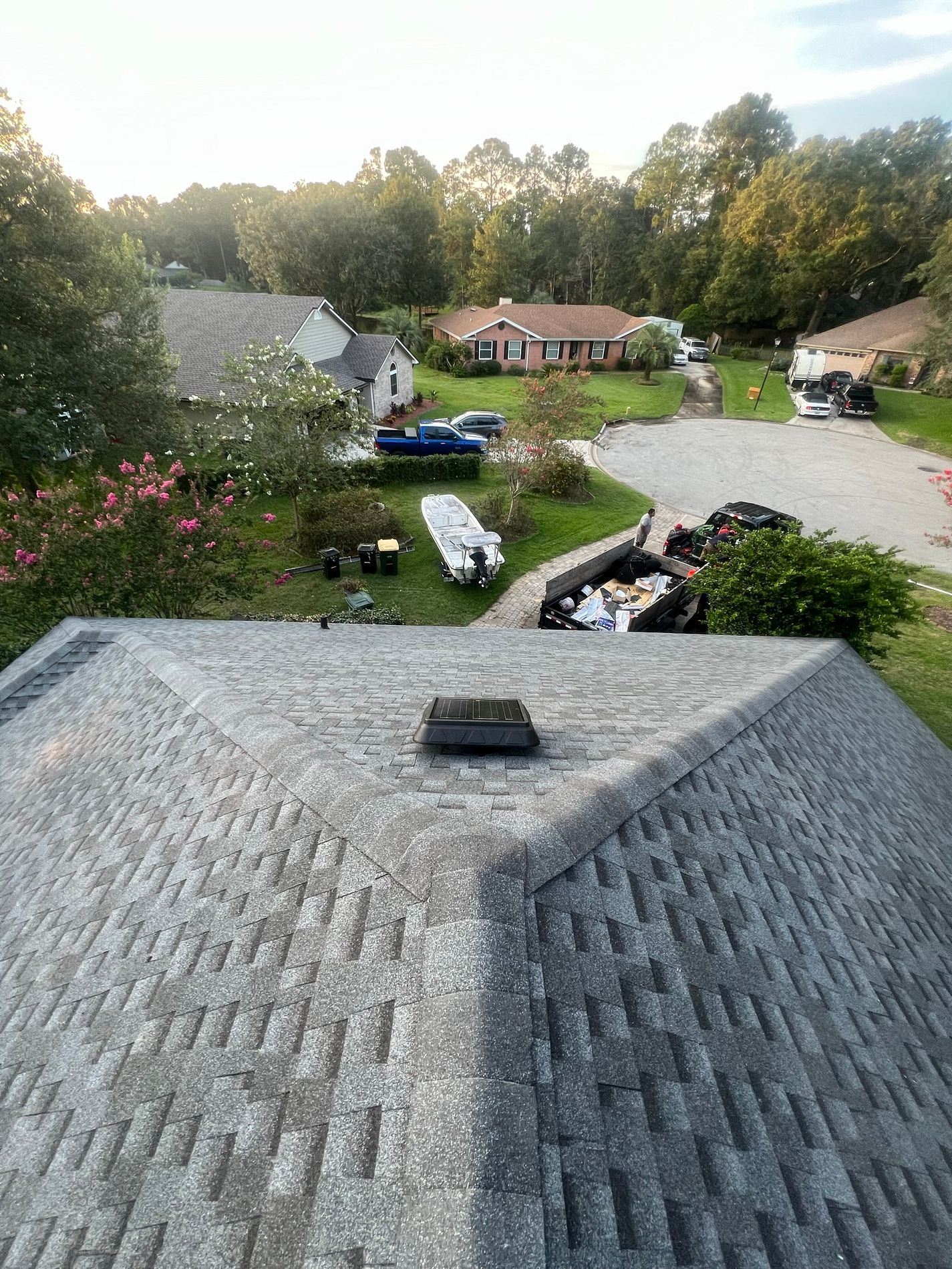 Pewter Gray GAF Timberline HDZ architectural shingle roof installed on a home in Jacksonville Beach, Florida