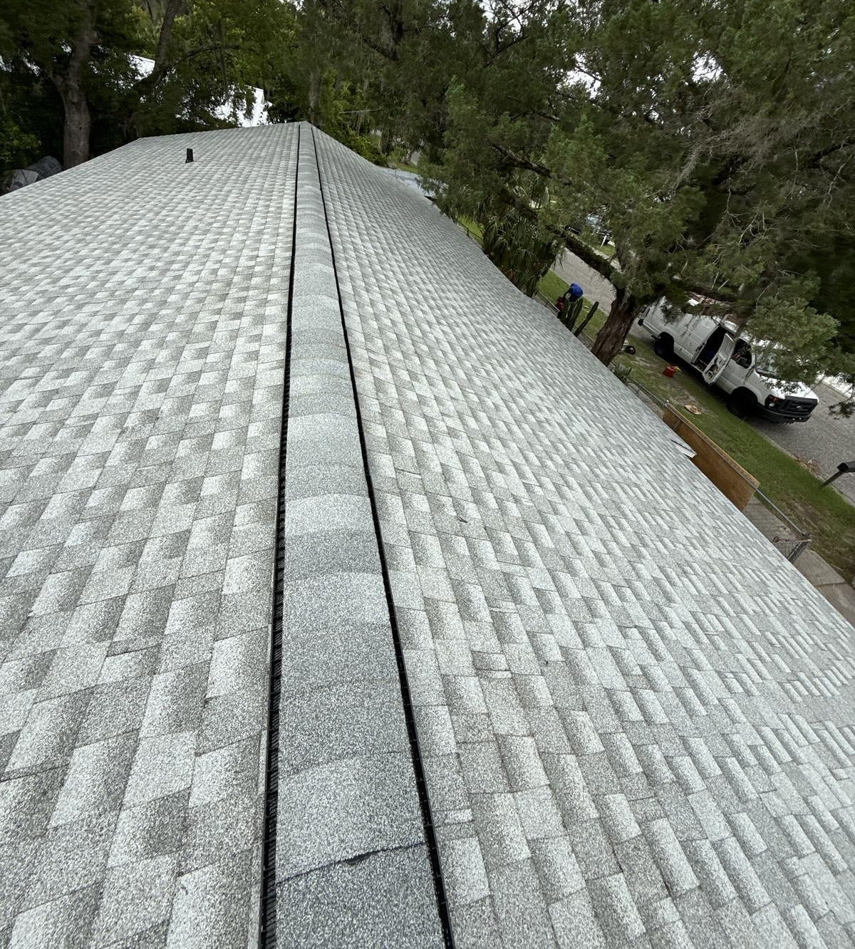 Birchwood GAF Timberline HDZ architectural shingle roof installed on a home in Palatka, Florida