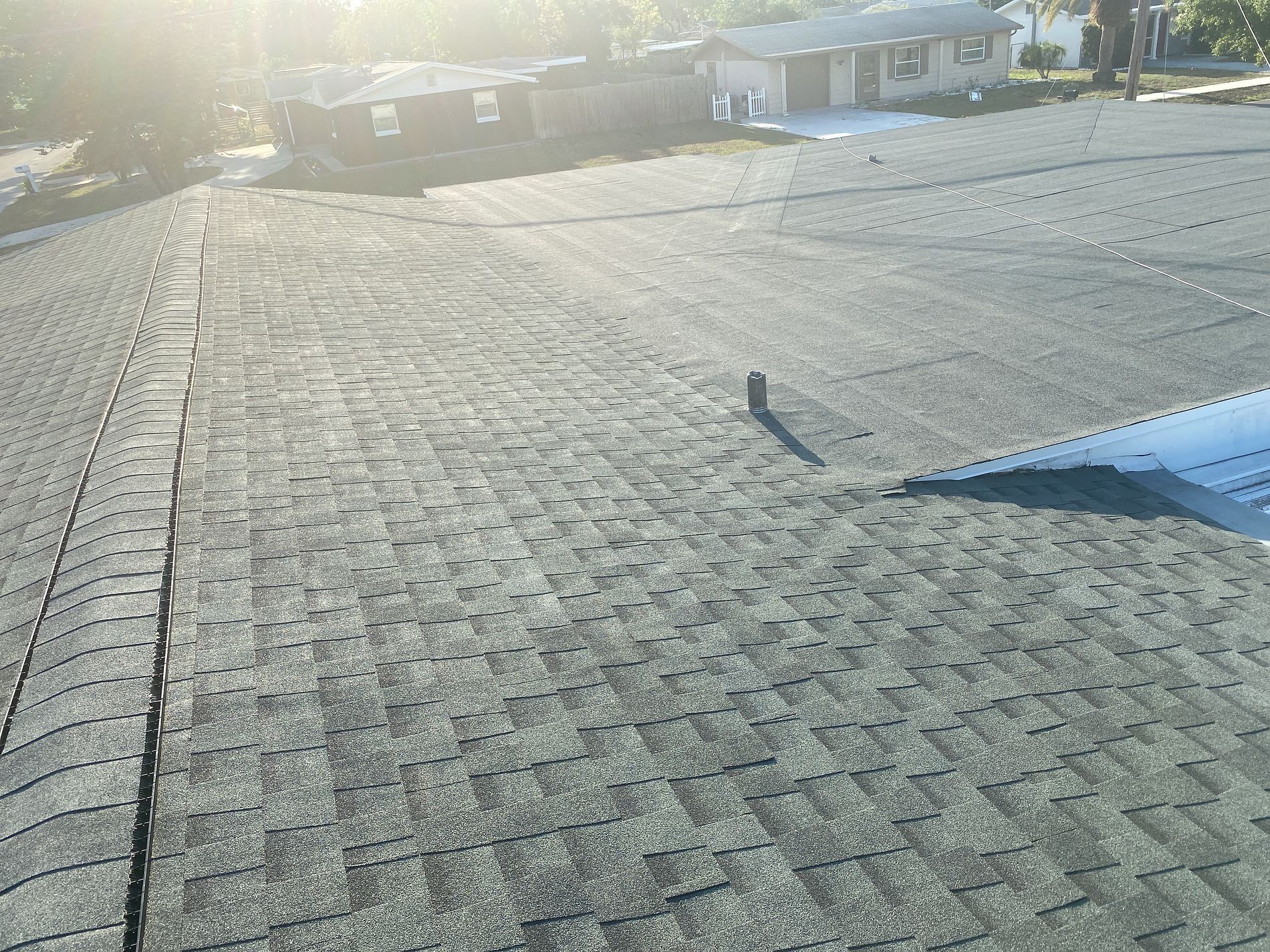 Slate GAF Timberline HDZ architectural shingle roof installed on a home in New Port Richey, Florida
