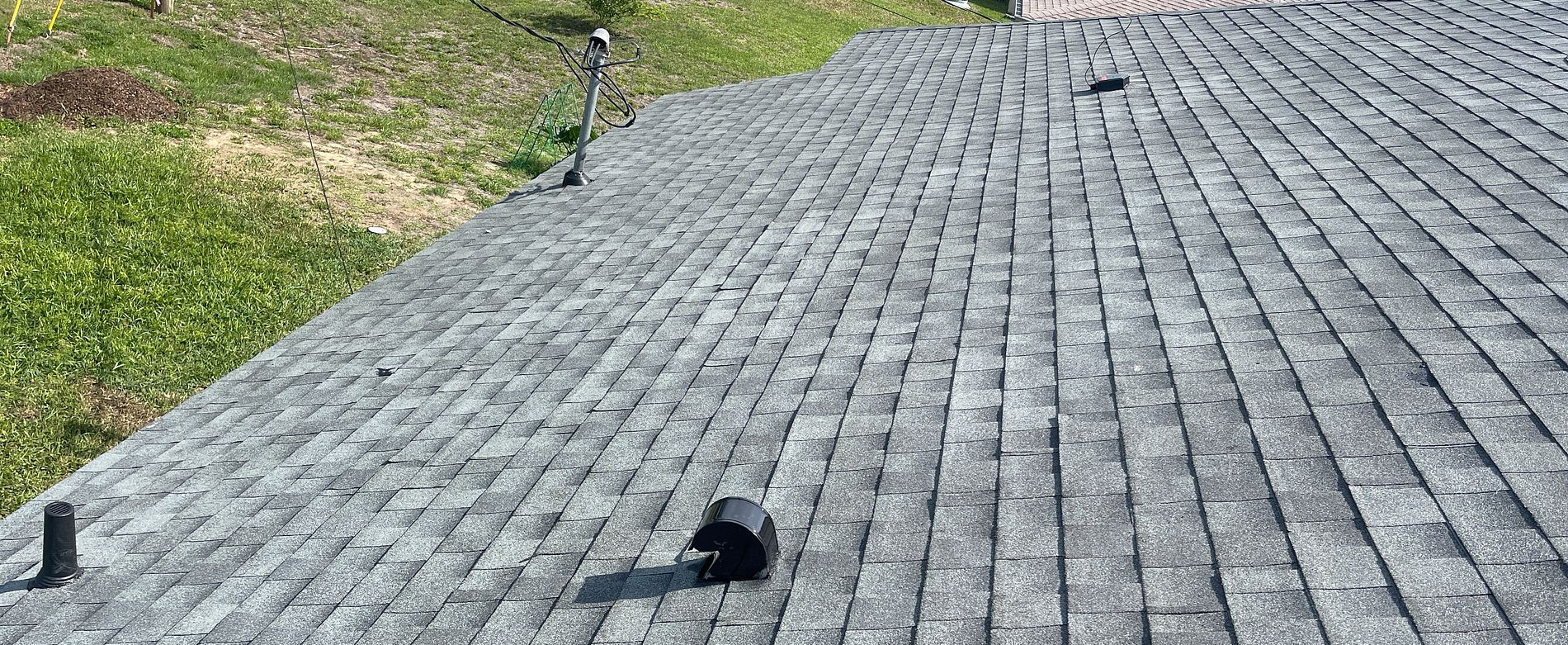 Slate GAF Timberline HDZ architectural shingle roof installed on a home in Cocoa, Florida