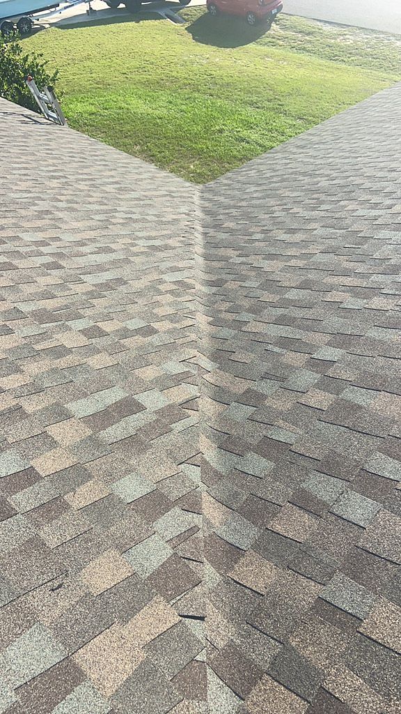 Golden Harvest GAF Timberline HDZ architectural shingle roof installed on a home in Macclenny, Florida