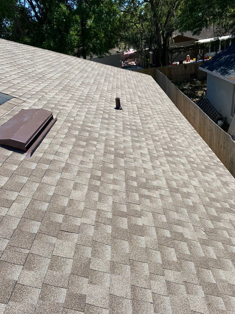 Shakewood GAF Timberline HDZ architectural shingle roof installed on a home in St. Augustine, Florida