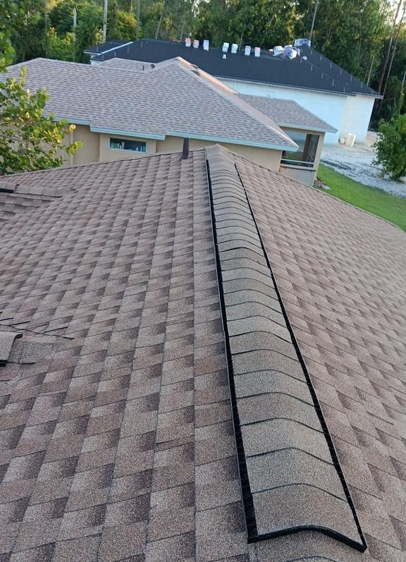 Shakewood GAF Timberline HDZ architectural shingle roof installed on a home in Naples, Florida