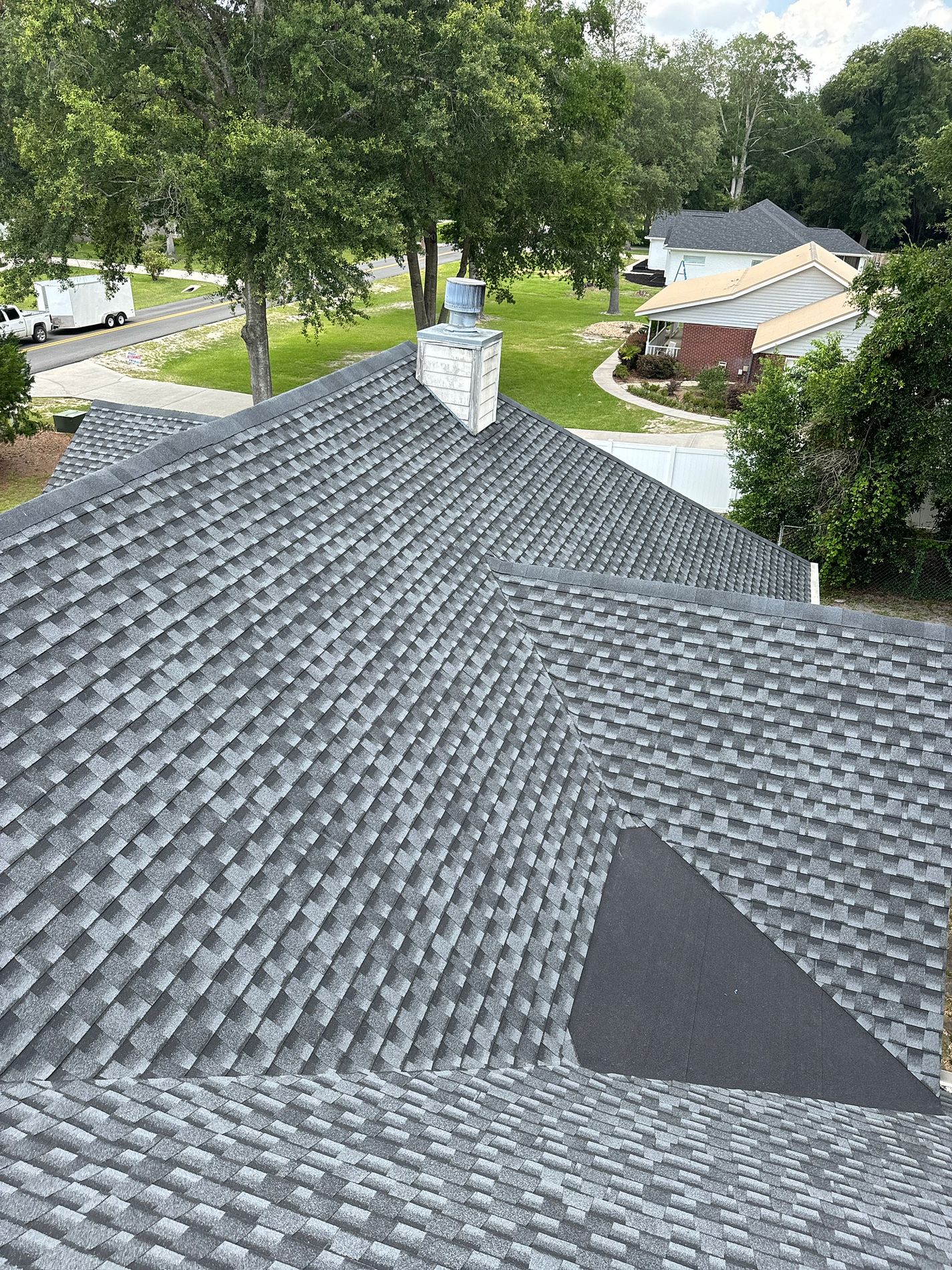 Charcoal GAF Timberline UHDZ architectural shingle roof installed on a home in Lake City, Florida