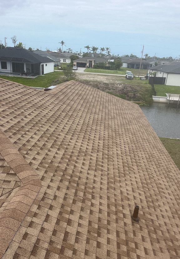Shakewood GAF Timberline HDZ architectural shingle roof installed on a home in Sebring, Florida