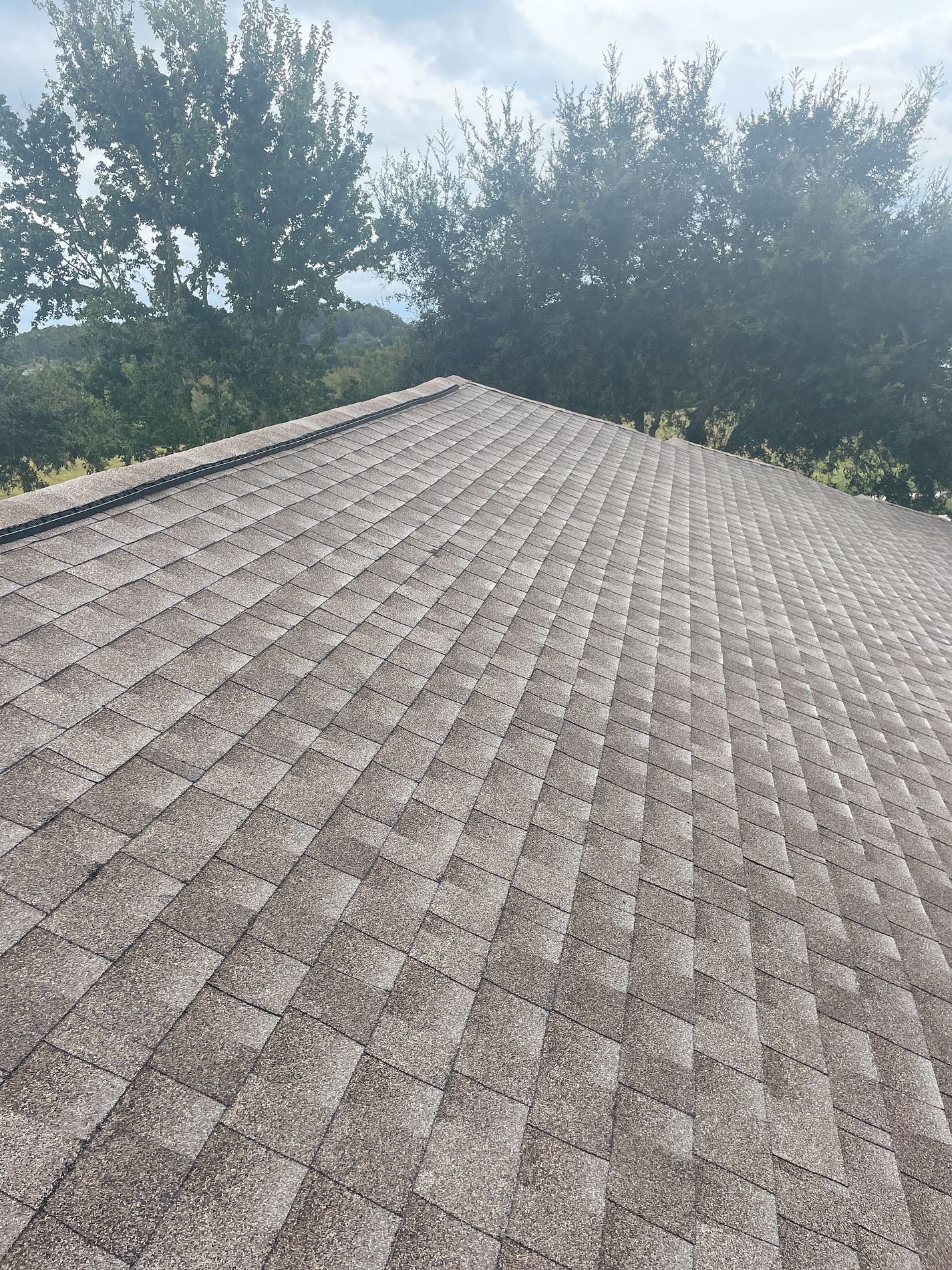 Driftwood GAF Timberline HDZ architectural shingle roof installed on a home in Land O’ Lakes, Florida