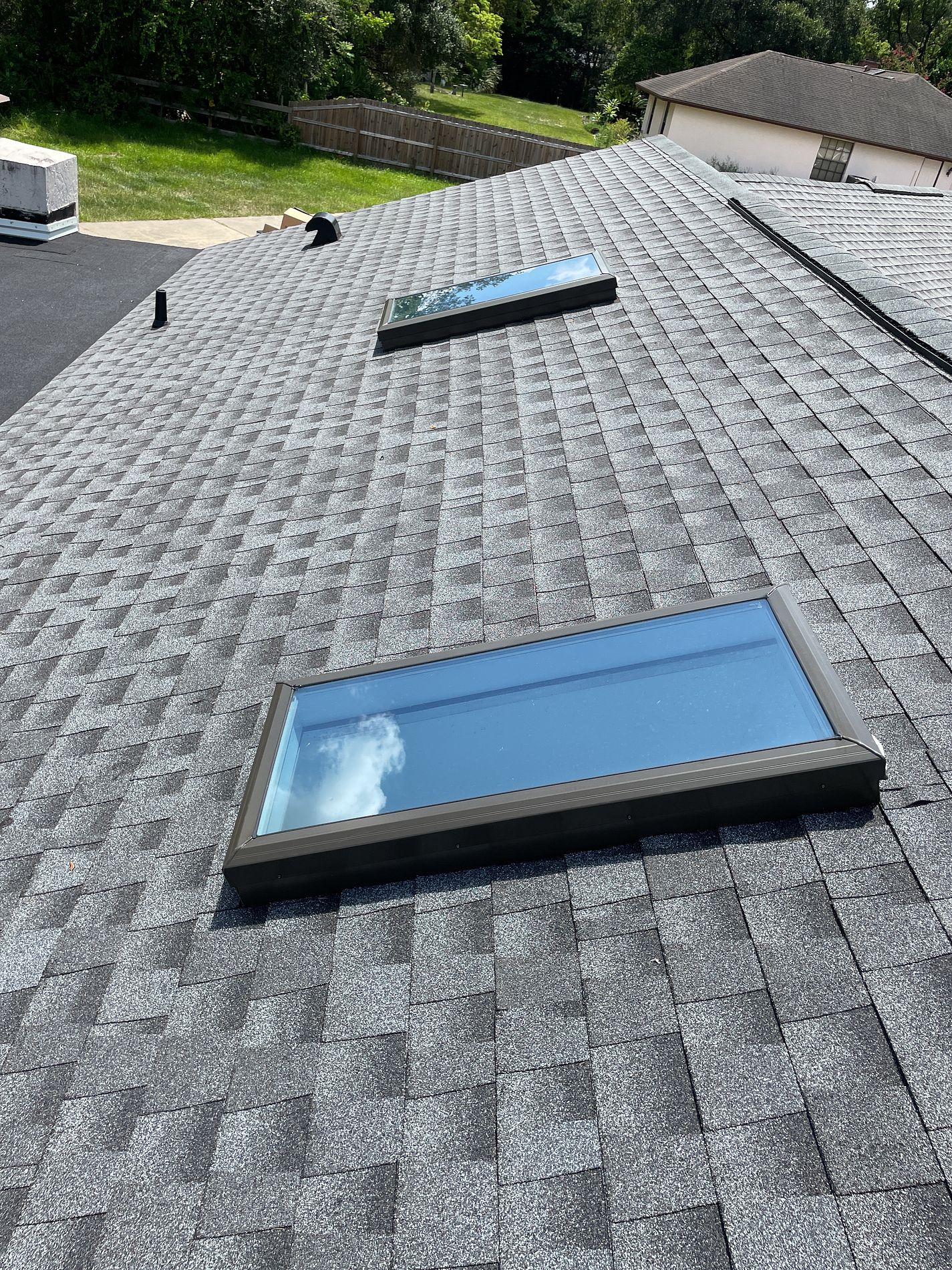 Pewter Gray GAF Timberline HDZ architectural shingle roof installed on a home in Sanford, Florida