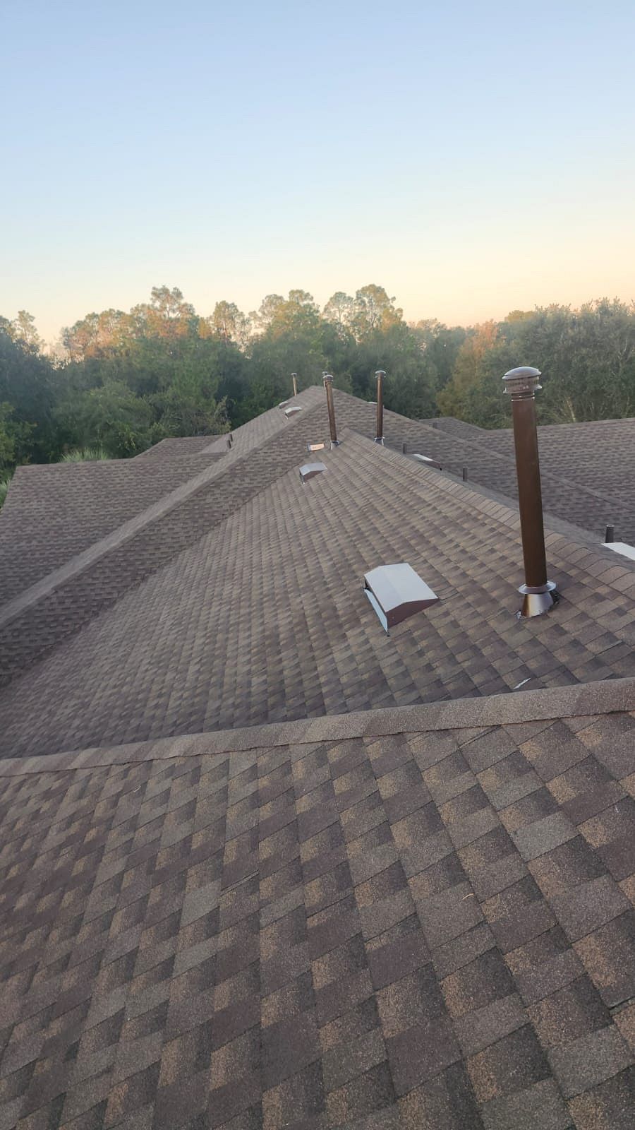 Barkwood GAF Timberline HDZ architectural shingle roof installed on a home in Palatka, Florida